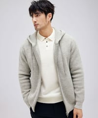 wool hooded cardigan　SH2165