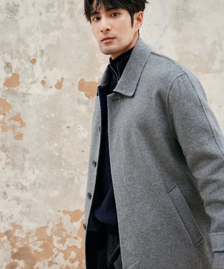 wool mid length coat jacket /2color　SH2379