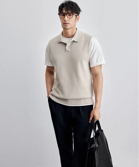 wool knit vest /2color　SH2131