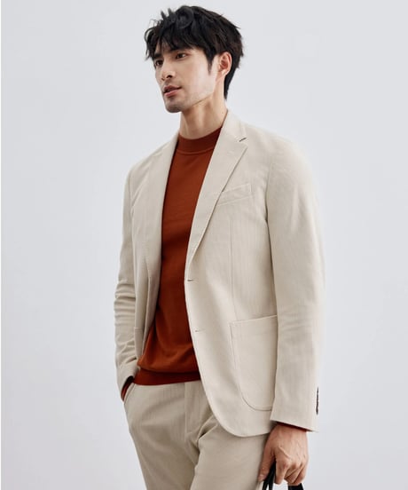 corduroy slim casual jacket /2color　SH2314