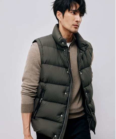 down jacket vest white goose /2color　SH2597