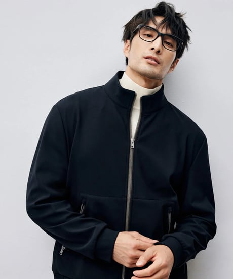velvet stand-up collar zip-up jacket　SH2438