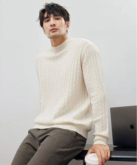 cashmere high neck sweater /2color　SH2178