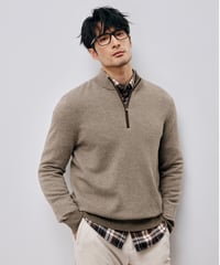 half-zip cashmere sweater　SH2587