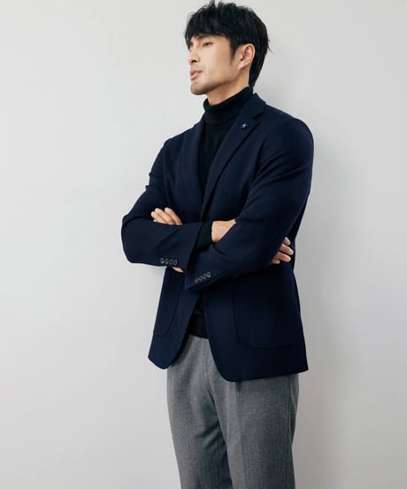 wool herringbone slim casual jacket /2color　SH2239