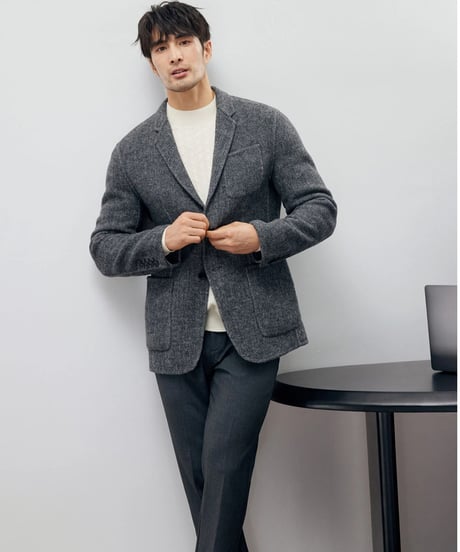 herringbone wool casual jacket /2color　SH2198