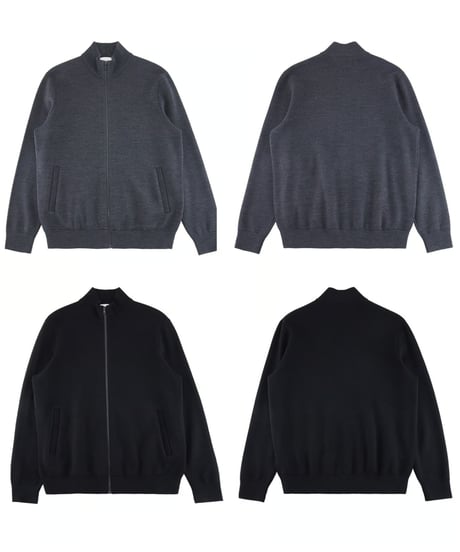 wool stand collar knit jacket /2color　SH2343