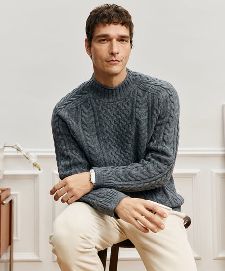 half turtleneck sweater in wool　SH2687