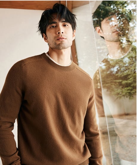 round neck sweater wool 100% /2color　SH2625
