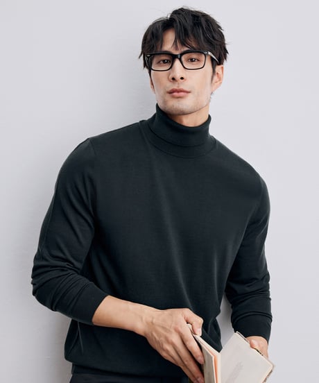 sweater turtleneck washable wool business /7color　SH2598