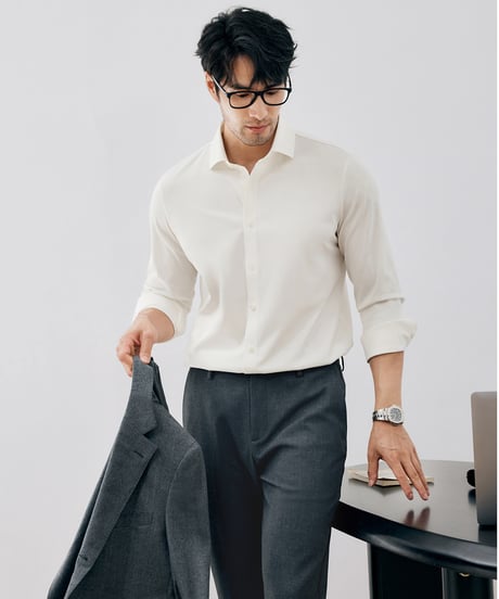 high stretch cotton shirt /2color　SH2668