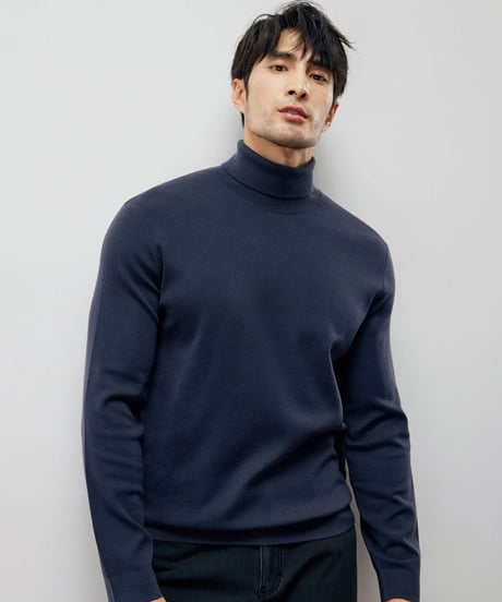 wool turtleneck sweater /4color　SH2213