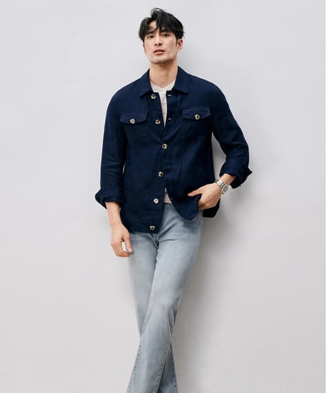 linen denim jacket　SH2485