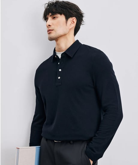 modal wool cotton lapel shirt /2color　SH2399