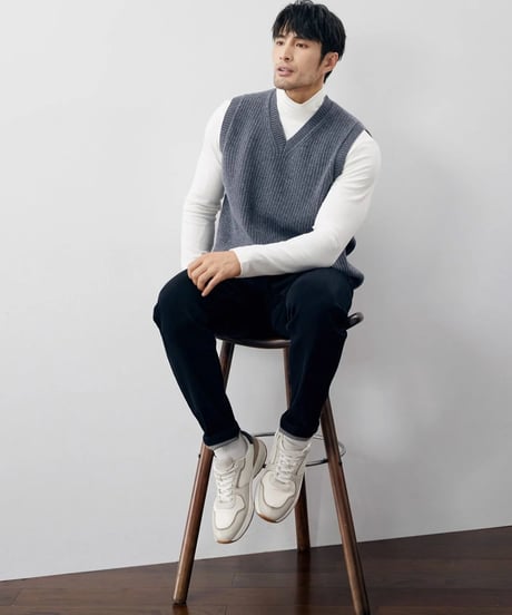 sweater sleeveless V neck wool /3color　SH2233