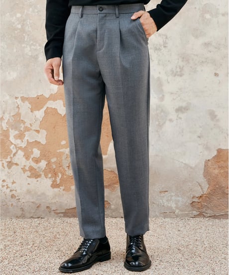 wool one-pleat casual pants /2color　SH2395