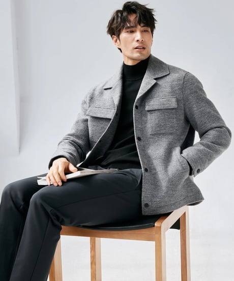 wool double pocket jacket /2color　SH2436