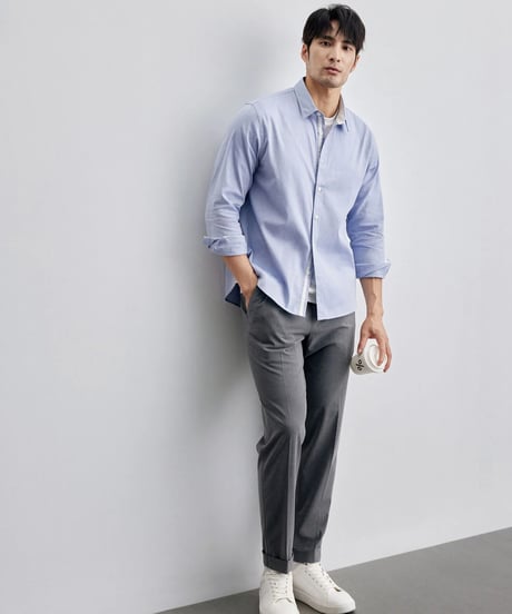 casual pants with single pleats /2color　SH2124