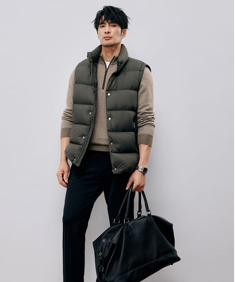 down jacket vest white goose /2color　SH2597
