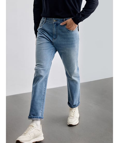 テーパード デニム オールシーズン ダッドパンツ