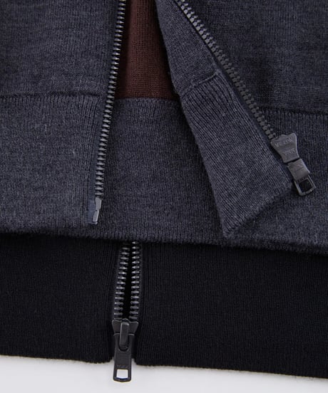 wool stand collar knit jacket /2color　SH2343