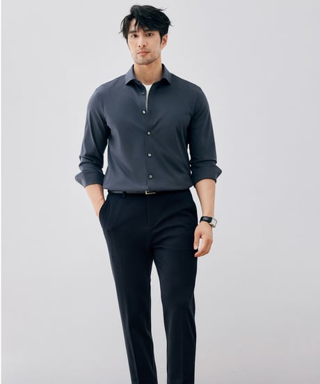 high stretch cotton shirt /2color　SH2668