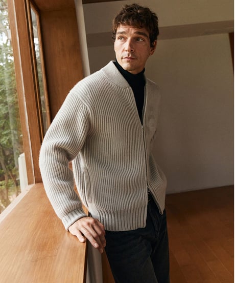 knitted jacket wool 100% /2color　SH2560