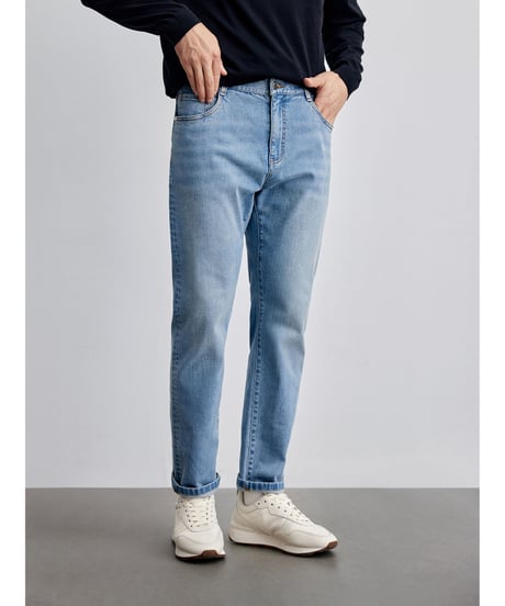 テーパード デニム オールシーズン ダッドパンツ