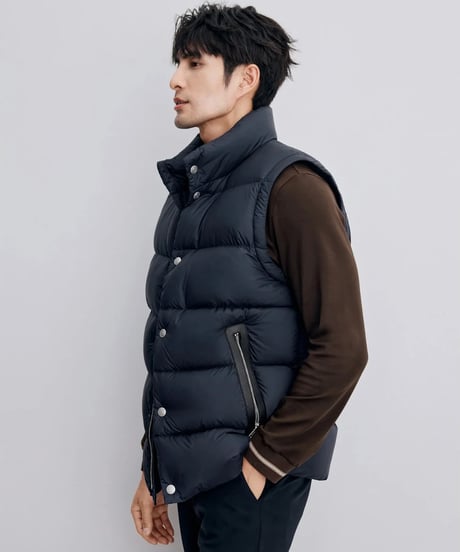 white goose down vest jacket /2color　SH2336