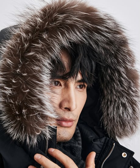 silver fox fur down jacket　SH2410