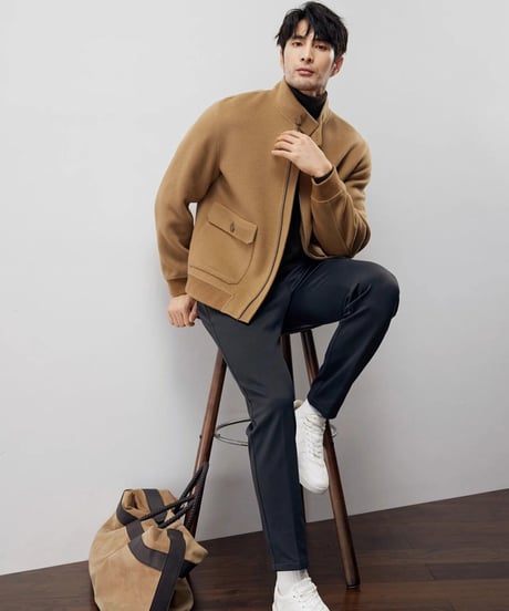 wool stand collar jacket /2color　SH2218