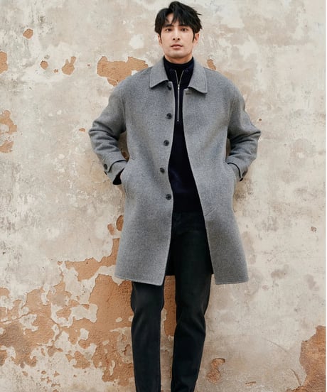 wool mid length coat jacket /2color　SH2379