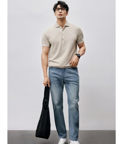 stretch elastic waist jeans　SH2494
