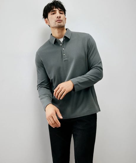 modal wool cotton pique t shirt /2color　SH2270