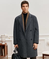 wool coat in mulberry silk /2color　SH2602