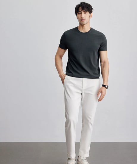 white denim jeans pants　SH2077
