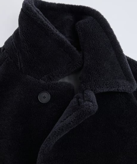 lapel mid-length coat wool 100%　SH2418