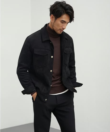 suede casual jacket /2color　SH2423