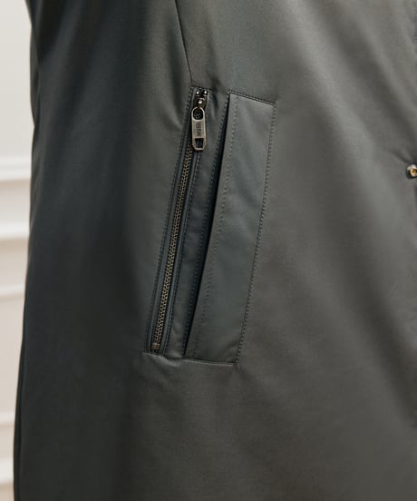 white goose down jacket medium hood /2color　SH2569
