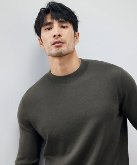 wool high neck sweater /4color　SH2258