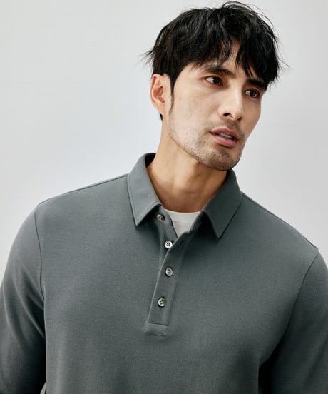 modal wool cotton pique t shirt /2color　SH2270