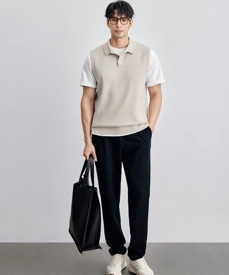 wool knit vest /2color　SH2131