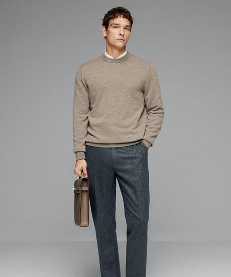 crew neck sweater cashmere 100% /2color　SH2623