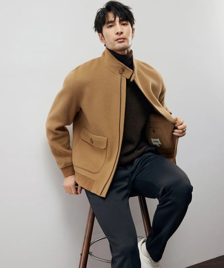 yak slim high neck sweater /2color　SH2214