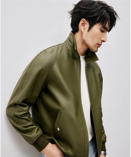 100% sheepskin leather jacket　SH2460