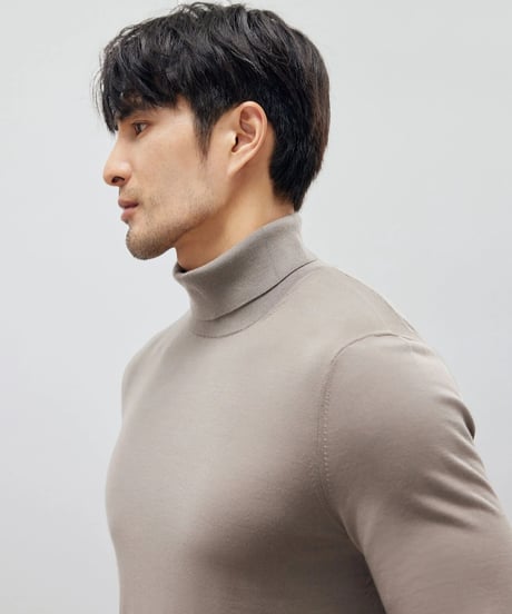 merino wool turtleneck sweater /3color　SH2196