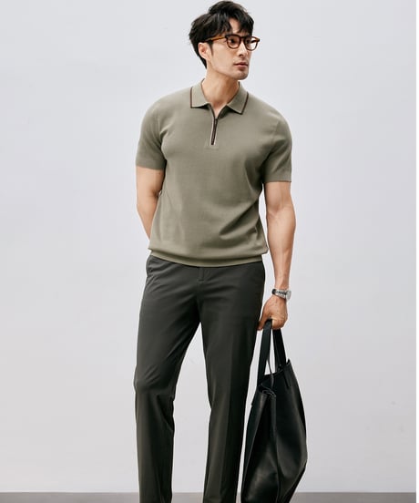 half-zip polo shirt /2color　SH2533