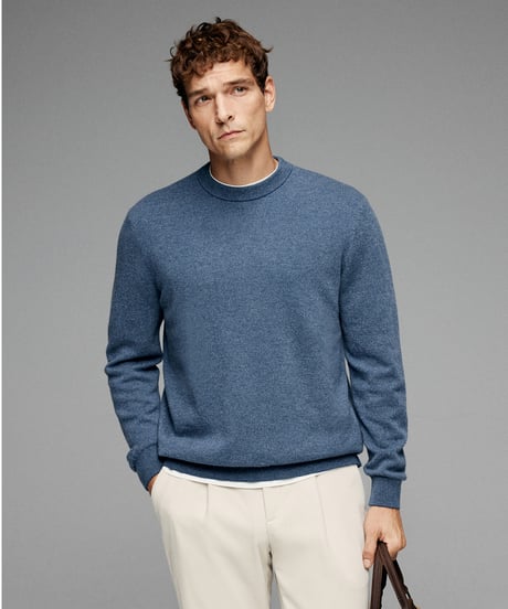 crew neck sweater cashmere 100% /2color　SH2623