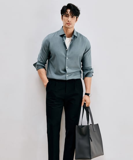 business casual shirt wool /2color　SH2612