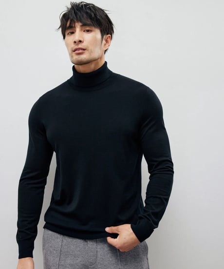 merino wool turtleneck sweater /3color　SH2196